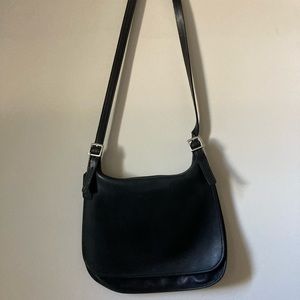 90’s Vintage Coach Black Leather Crossbody Purse